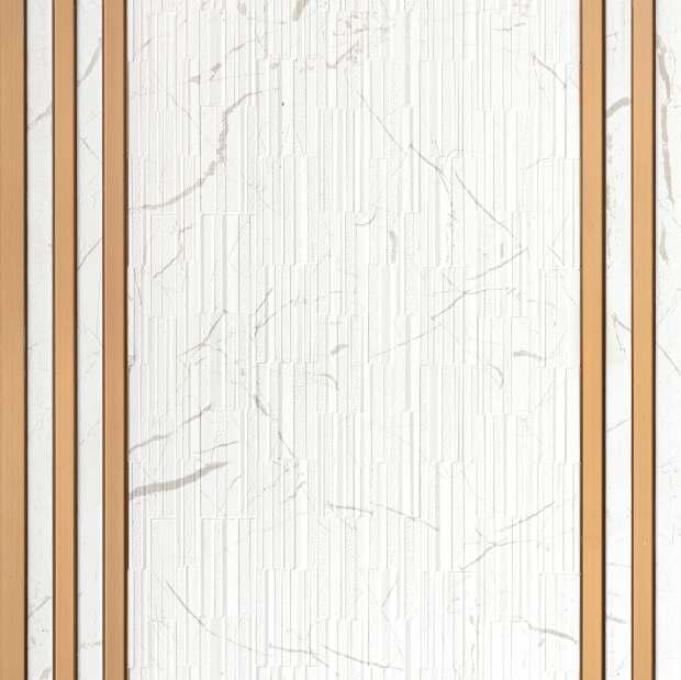 White Bricks Charcoal Louvers Marble & Stone 8x1 Ft - Pn 01650