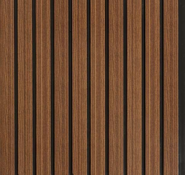 Zebra Wood Charcoal Louvers Brown 8x1 Ft - Pn 01659