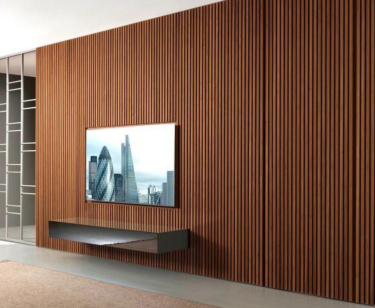 Wood Finish Brown Mdf Louvers 8x0.41 Ft - Pn 02249