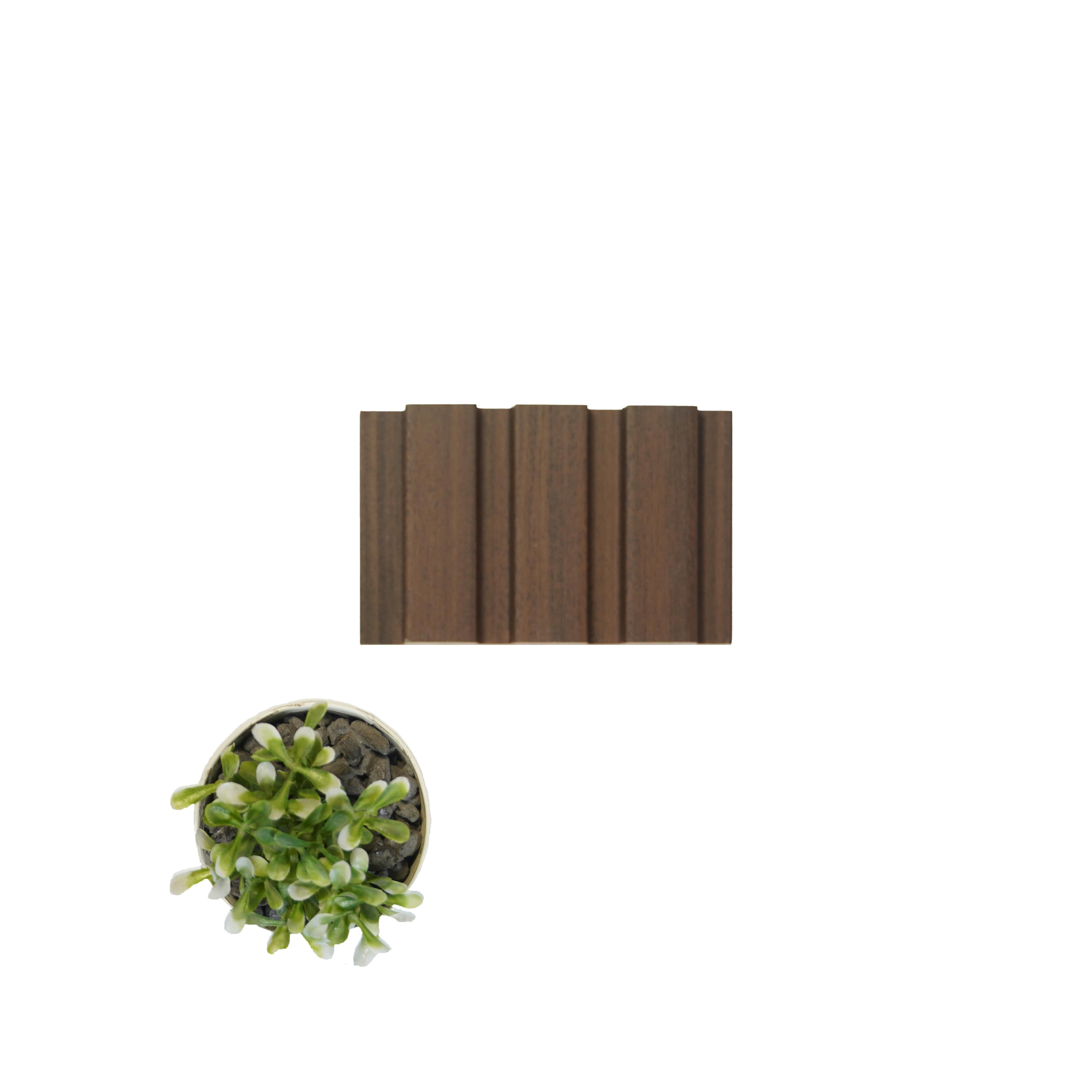 Wood Finish Brown Mdf Louvers 8x0.41 Ft - Pn 02251