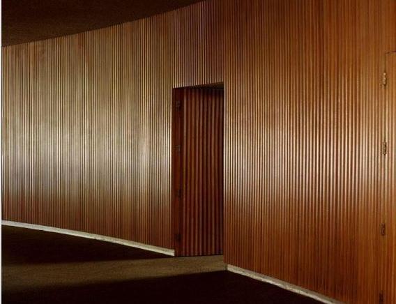 Wood Finish Brown Mdf Louvers 8x0.41 Ft - Pn 02253