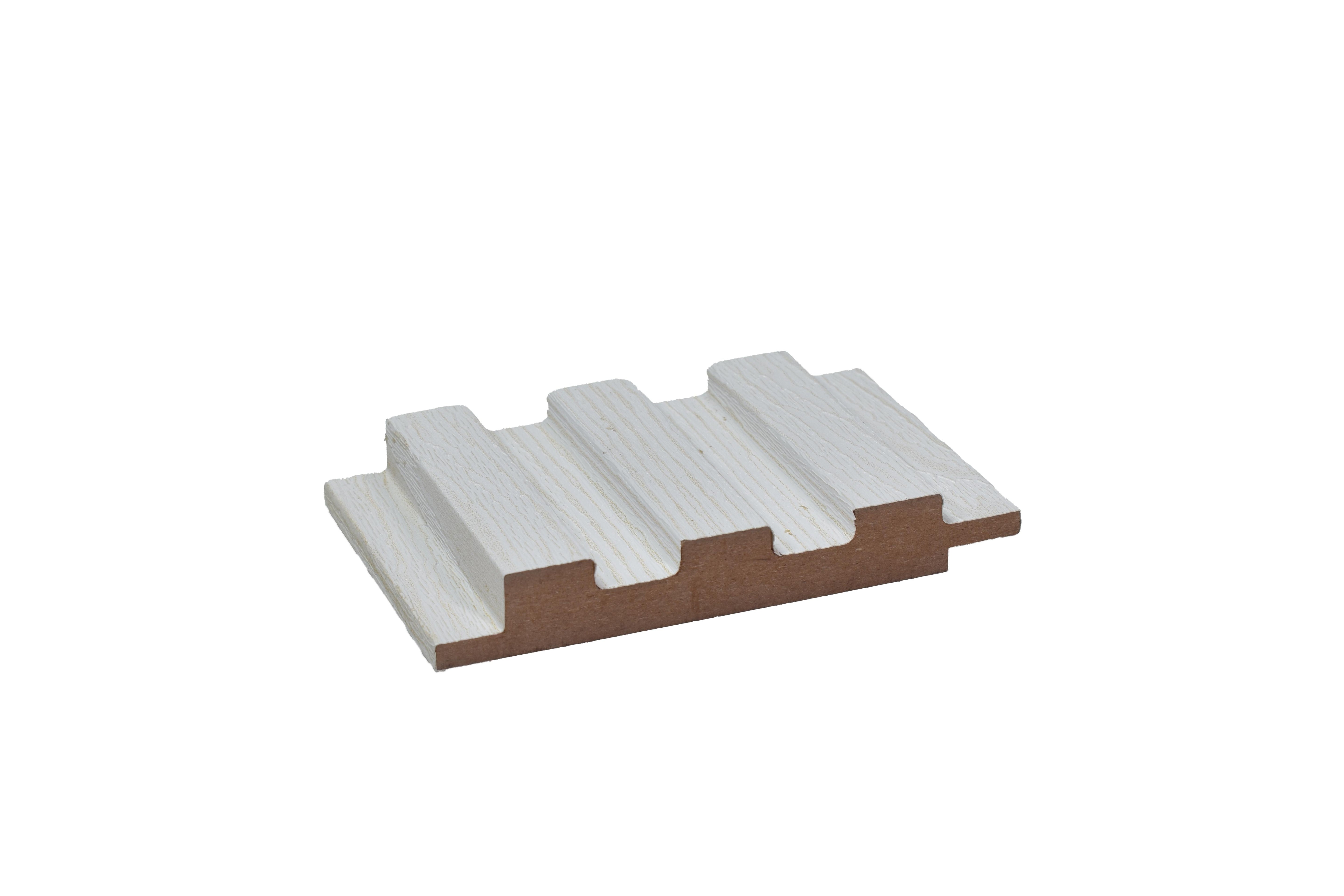Wood Finish White Mdf Louvers 8x0.41 Ft - Pn 02255