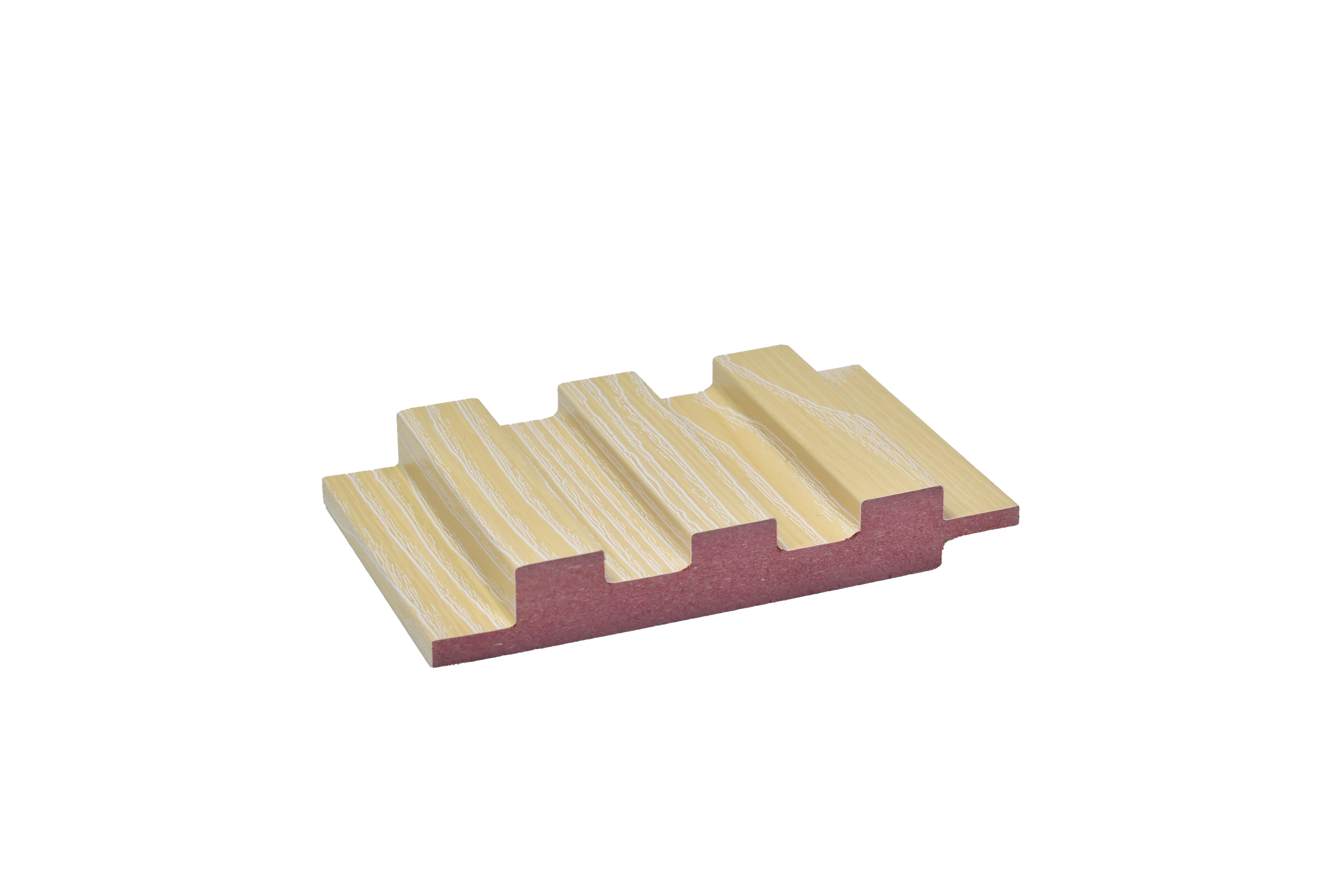 Wood Finish Beige Mdf Louvers 8x0.41 Ft - Pn 02264
