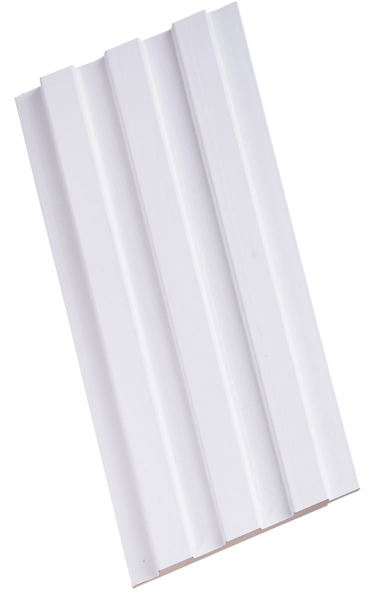 Plain Colour Finish White Mdf Louvers Colors 10x0.41 Ft - Pn 02267