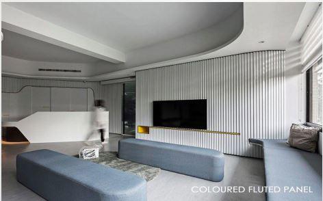 Plain Colour Finish White Mdf Louvers Colors 10x0.41 Ft - Pn 02267