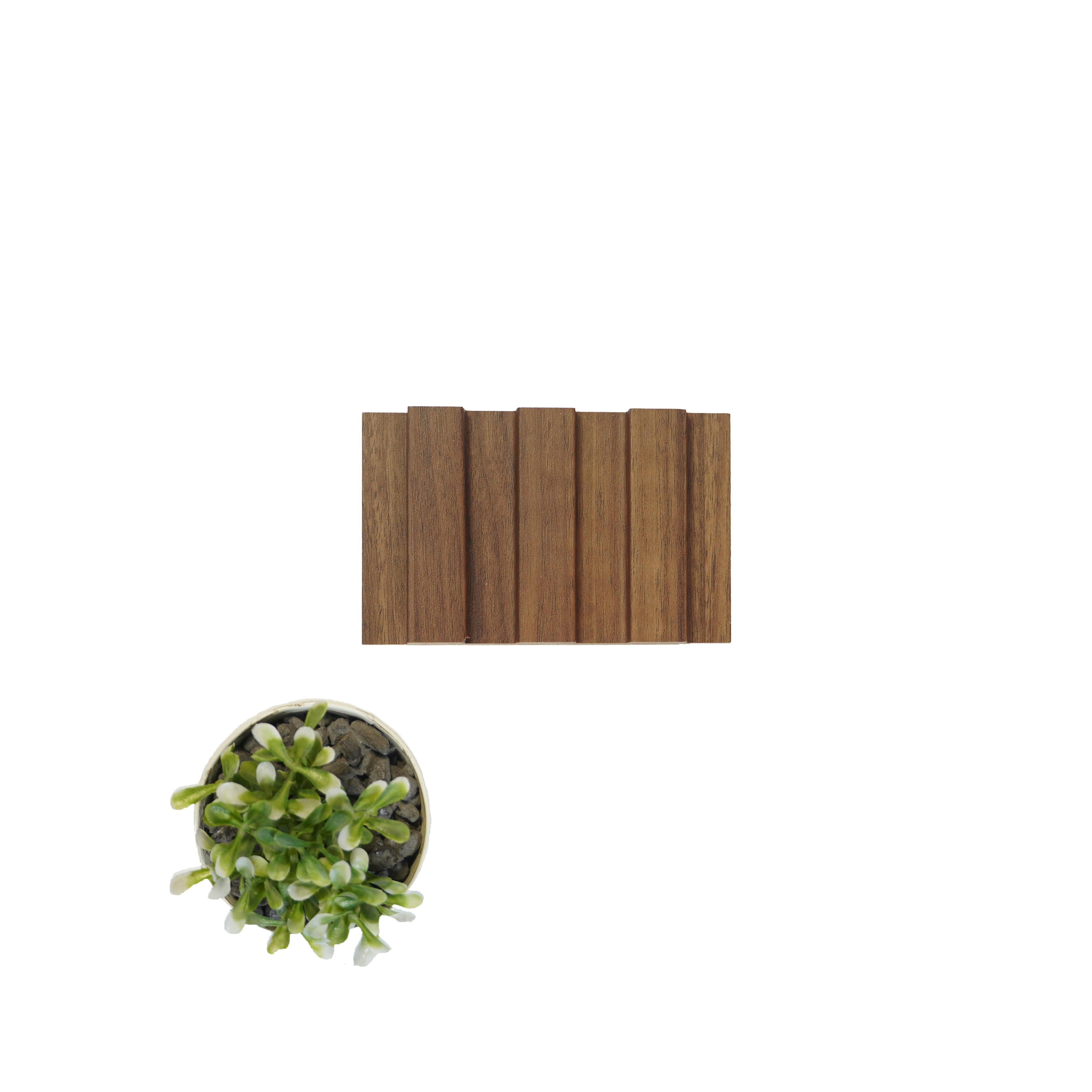 Wood Finish Brown Mdf Louvers 10x0.41 Ft - Pn 02273