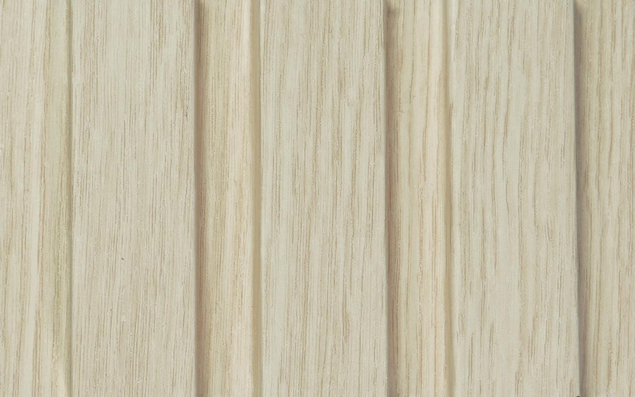 Wood Finish White Mdf Louvers 10x0.41 Ft - Pn 02277