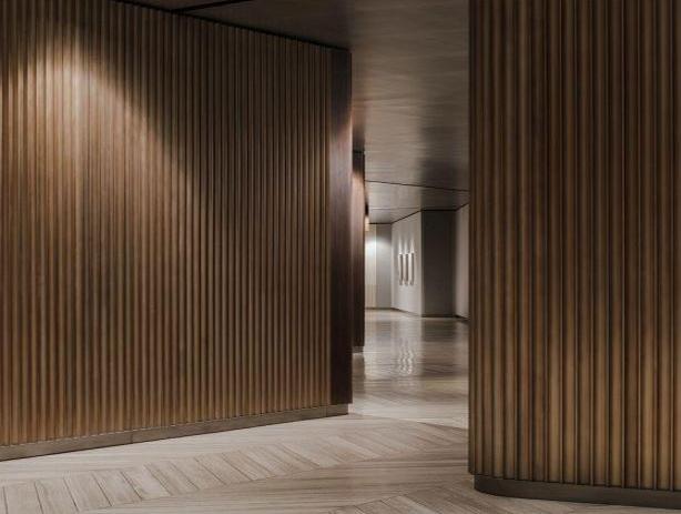 Wood Finish Brown Mdf Louvers 10x0.41 Ft - Pn 02281