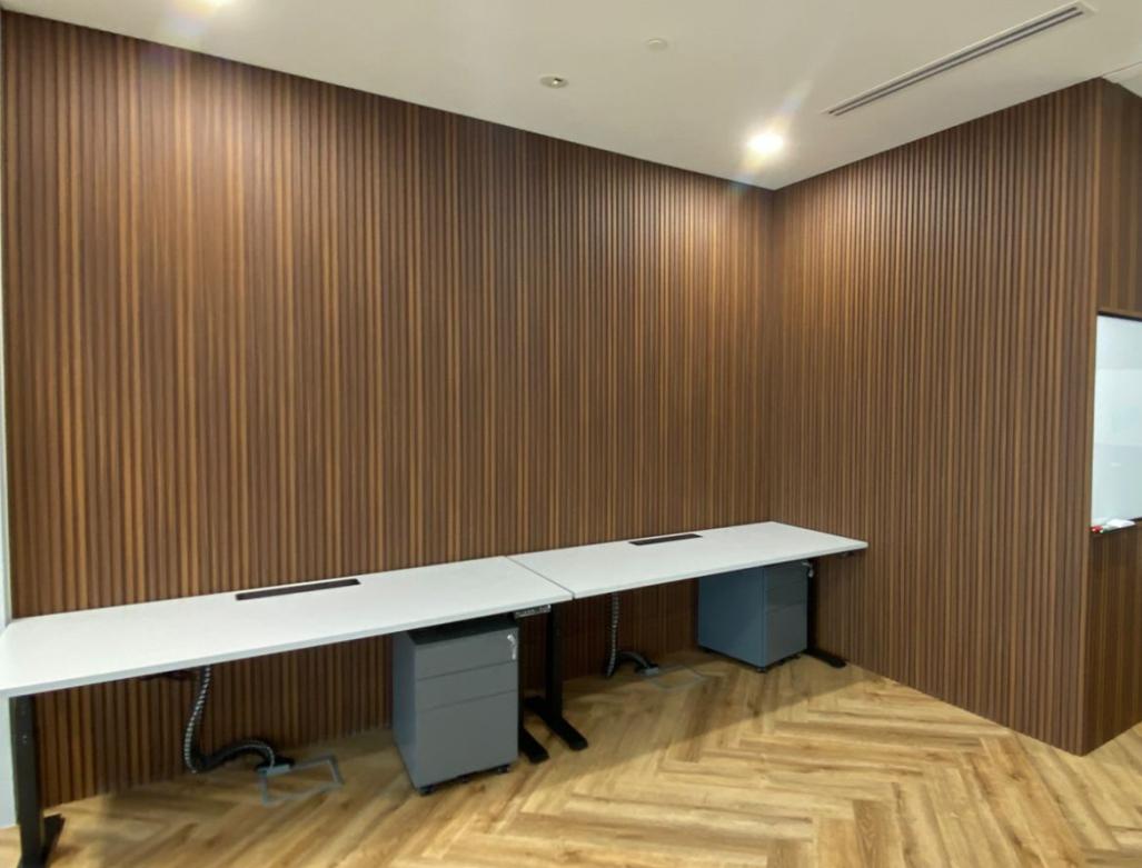 Wood Finish Wenge Mdf Louvers 10x0.41 Ft - Pn 02283