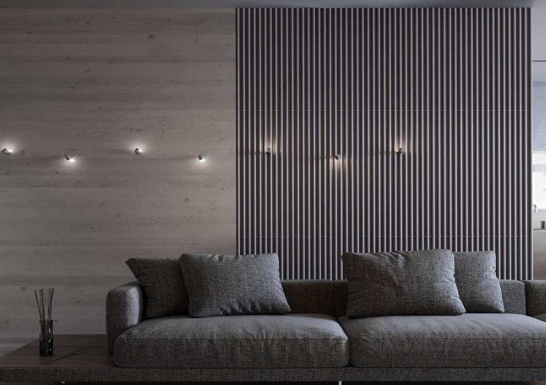 Wood Finish Silver Mdf Louvers 10x0.41 Ft - Pn 02284