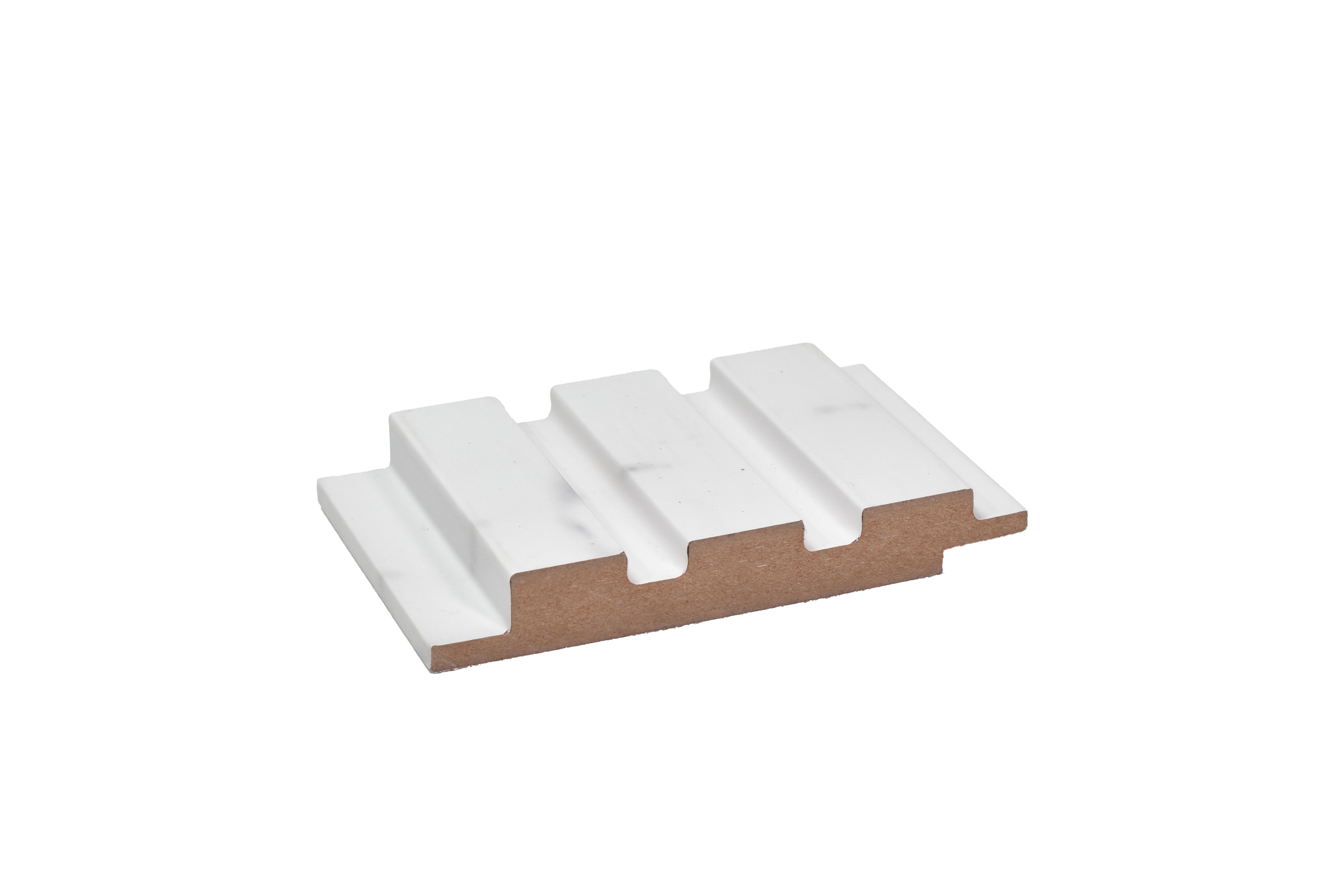 Marble Finish White Mdf Louvers & Stone 10x0.41 Ft - Pn 02289