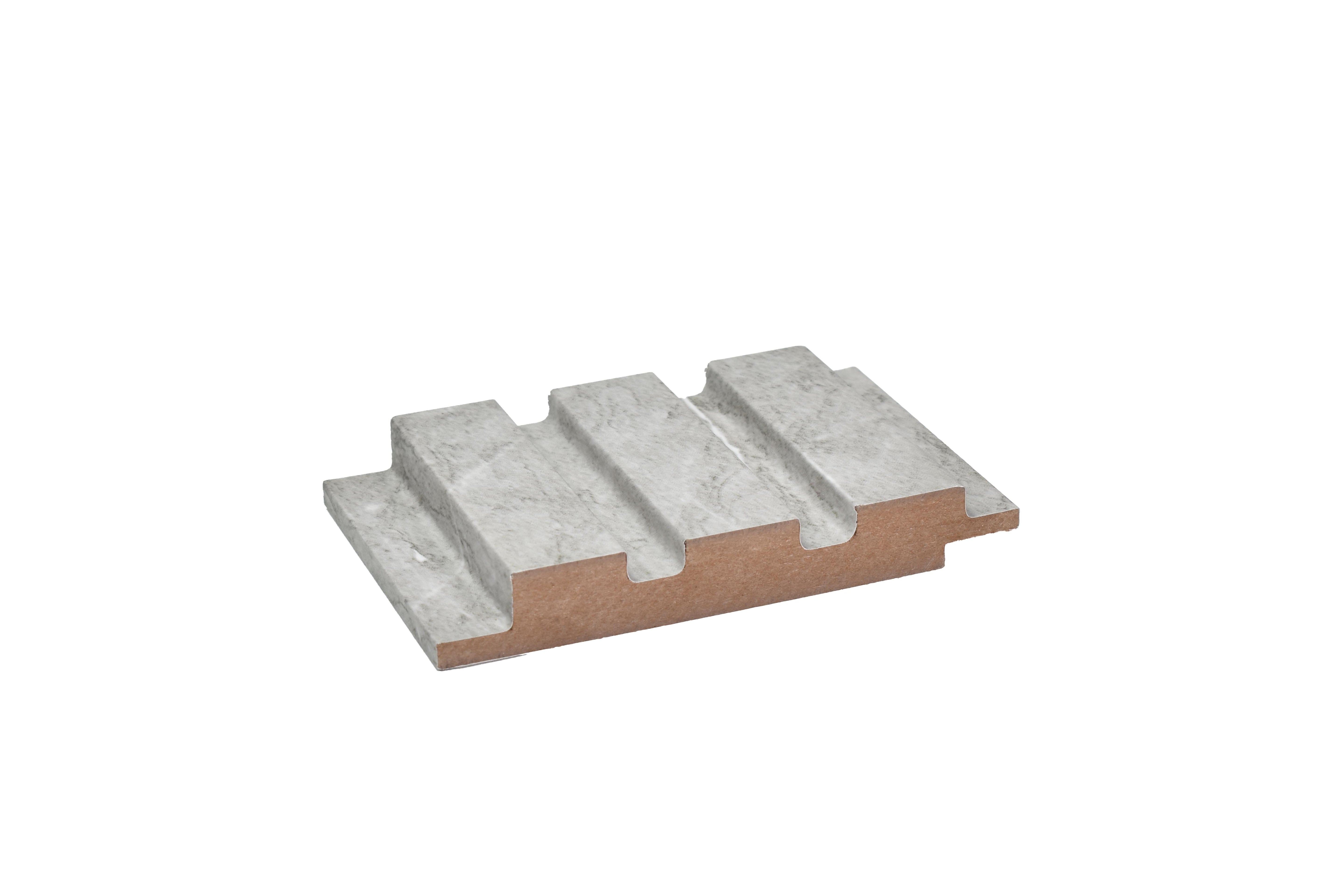 Marble Finish Grey Mdf Louvers & Stone 10x0.41 Ft - Pn 02292
