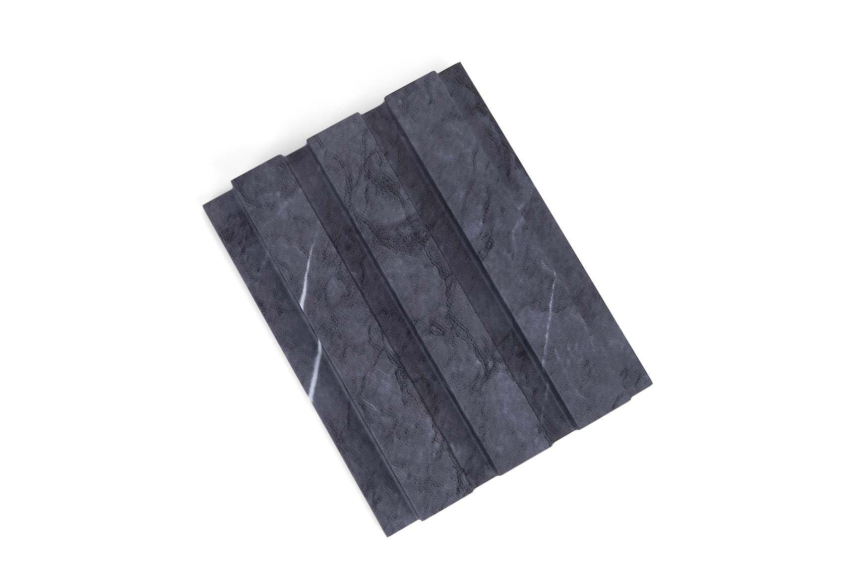 Marble Finish Grey Mdf Louvers & Stone 10x0.41 Ft - Pn 02293