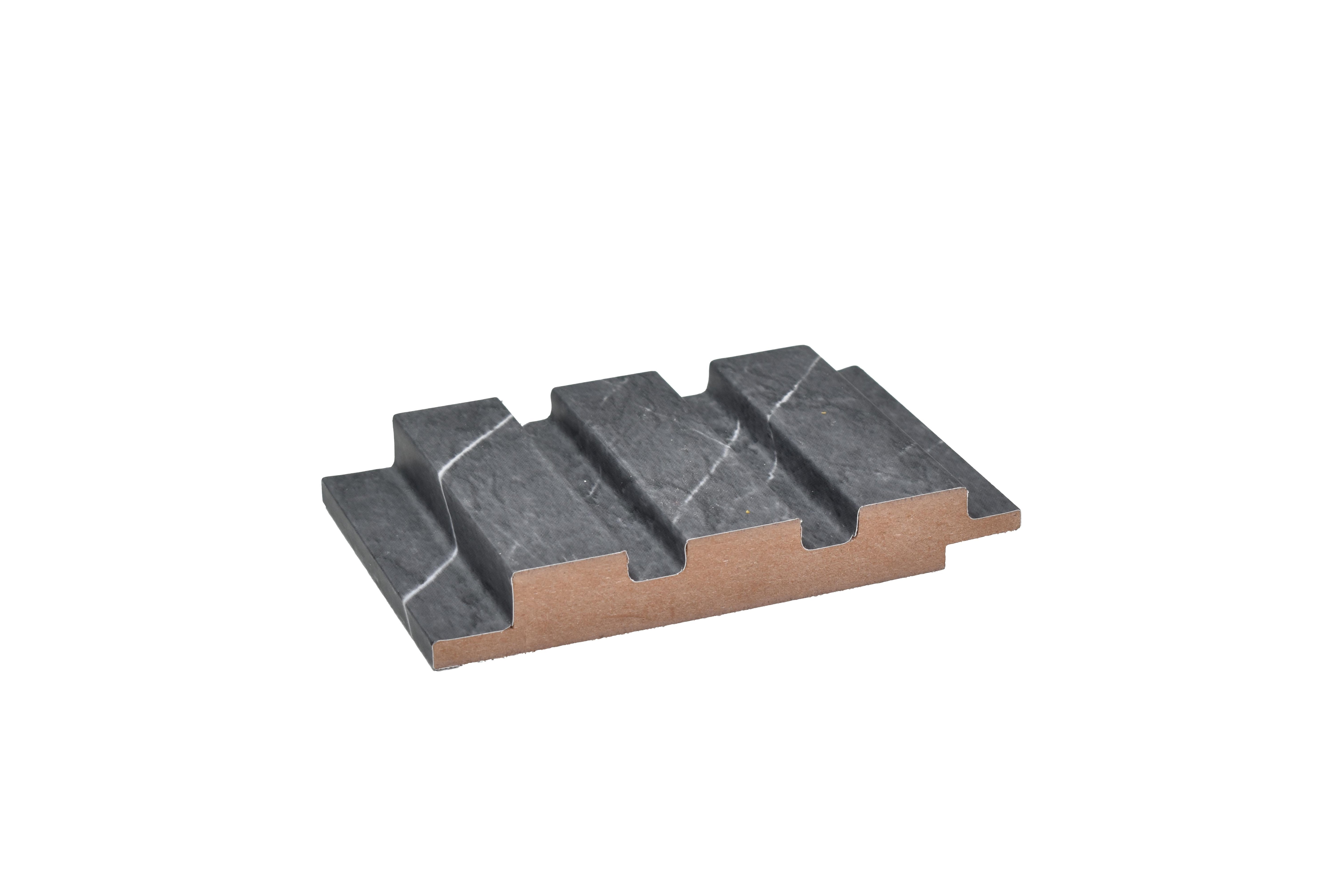 Marble Finish Grey Mdf Louvers & Stone 10x0.41 Ft - Pn 02293