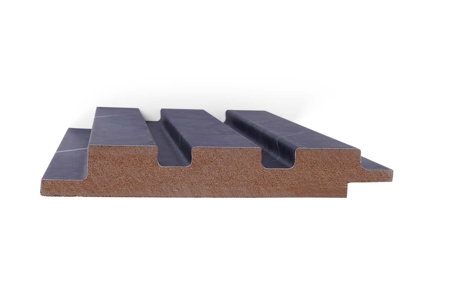 Marble Finish Grey Mdf Louvers & Stone 10x0.41 Ft - Pn 02293