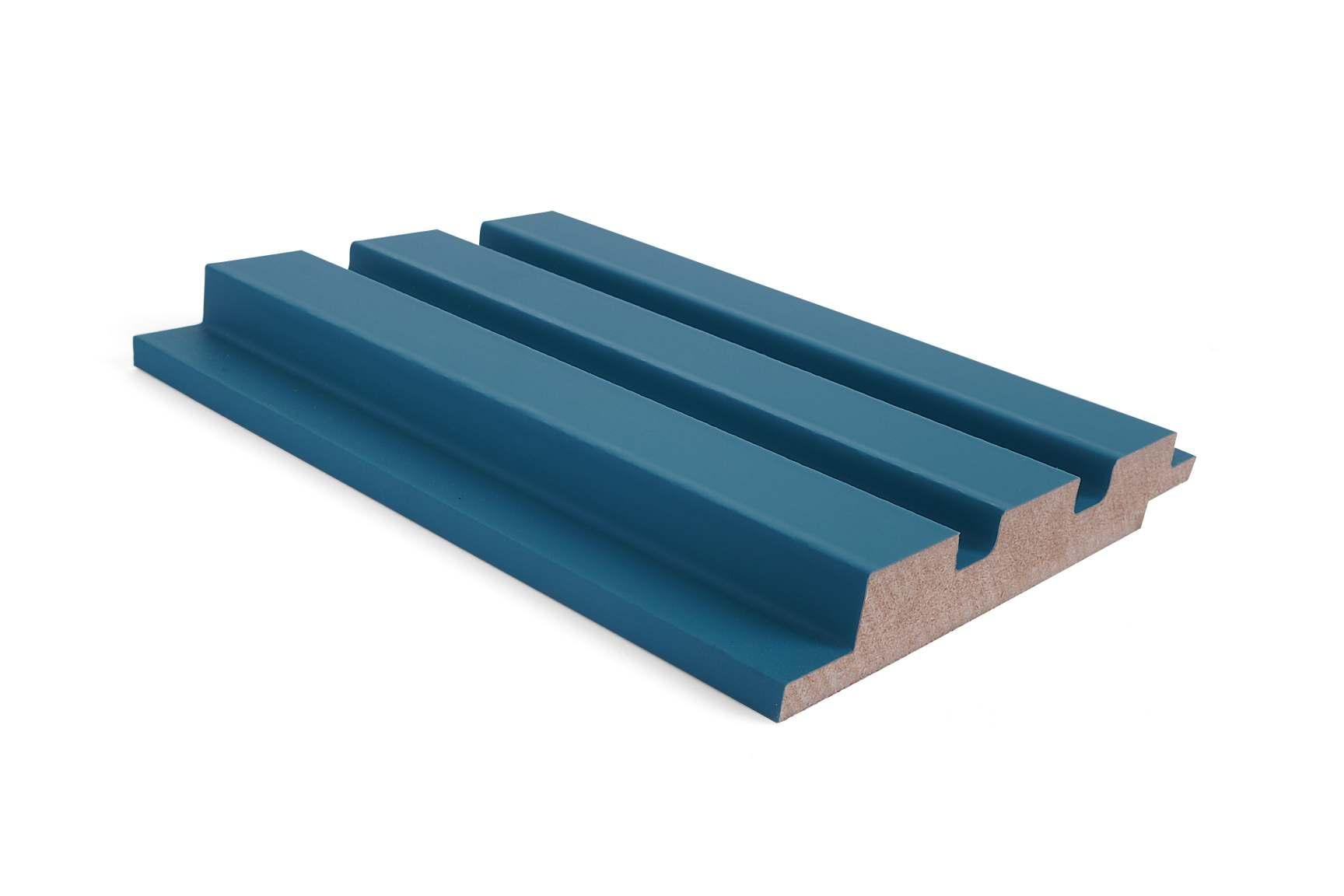 Plain Colour Finish Blue Mdf Louvers Colors 10x0.41 Ft - Pn 02295
