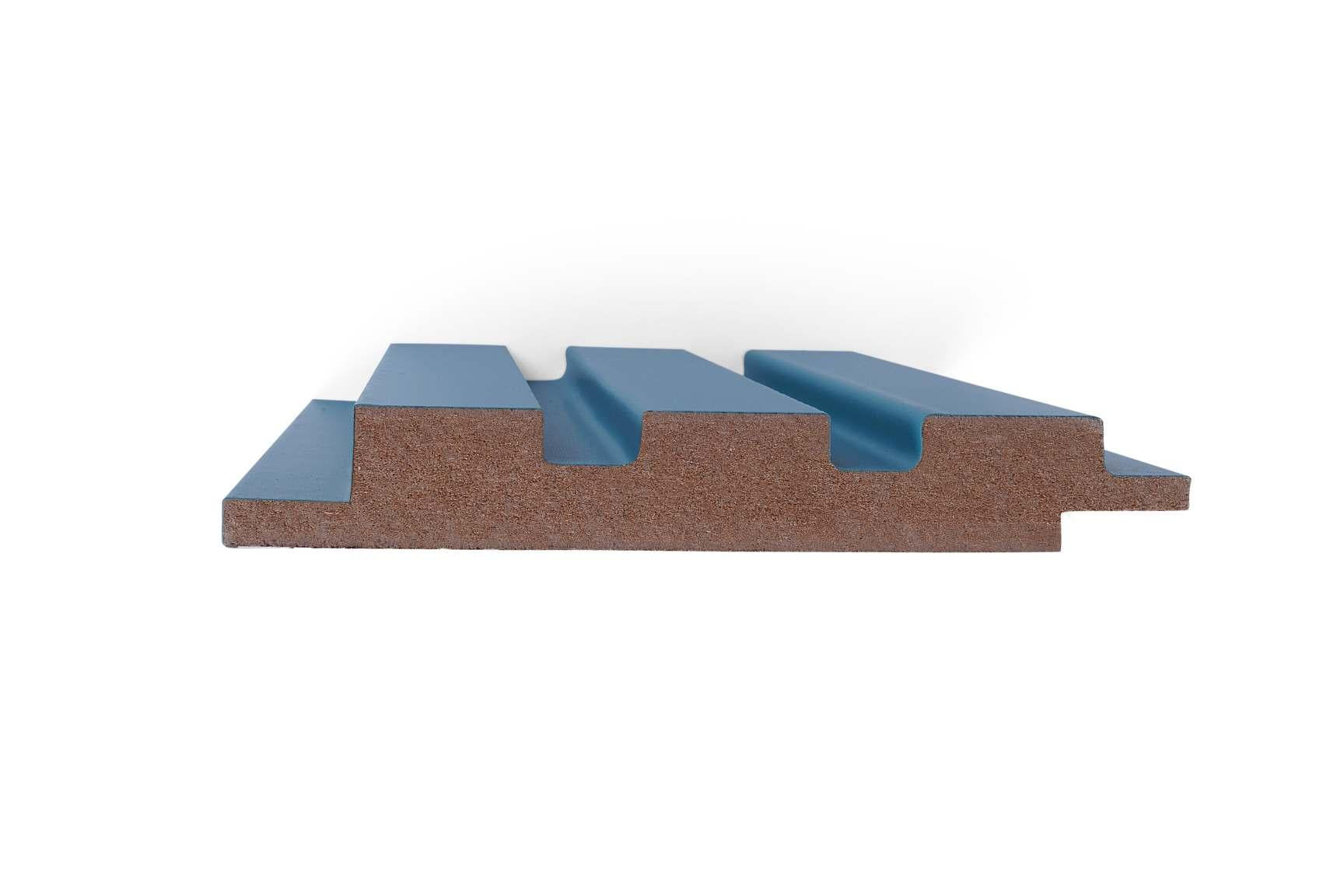 Plain Colour Finish Blue Mdf Louvers Colors 10x0.41 Ft - Pn 02295