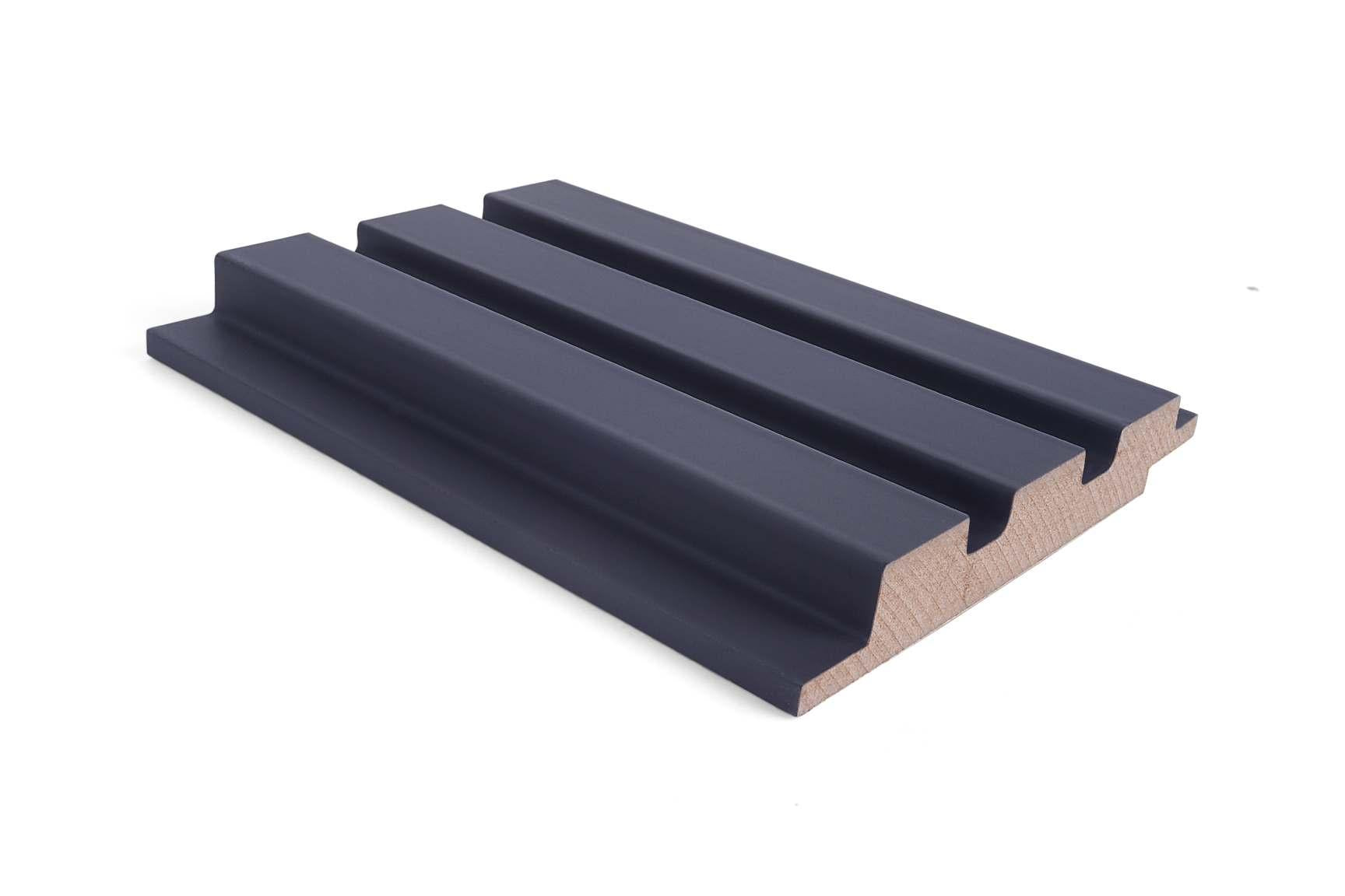 Plain Colour Finish Black Mdf Louvers Colors 10x0.41 Ft - Pn 02296