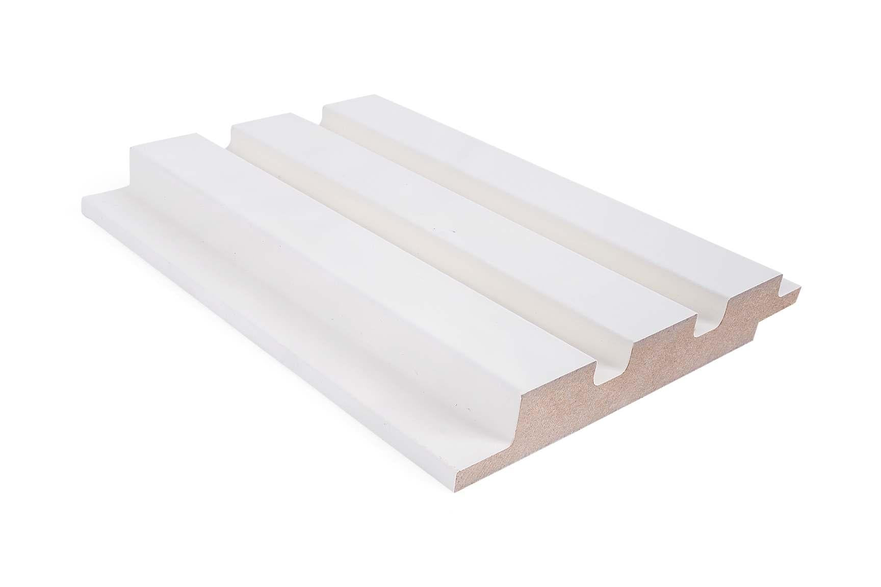 Plain Colour Finish White Mdf Louvers Colors 10x0.41 Ft - Pn 02297