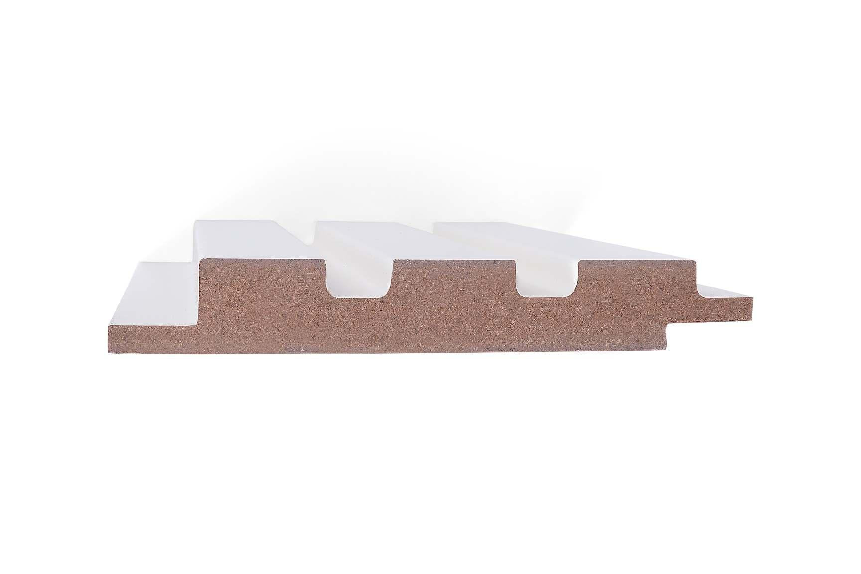 Plain Colour Finish White Mdf Louvers Colors 10x0.41 Ft - Pn 02297