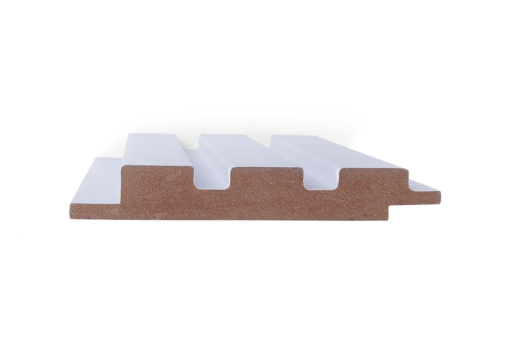 Plain Colour Finish White Mdf Louvers Colors 10x0.41 Ft - Pn 02298