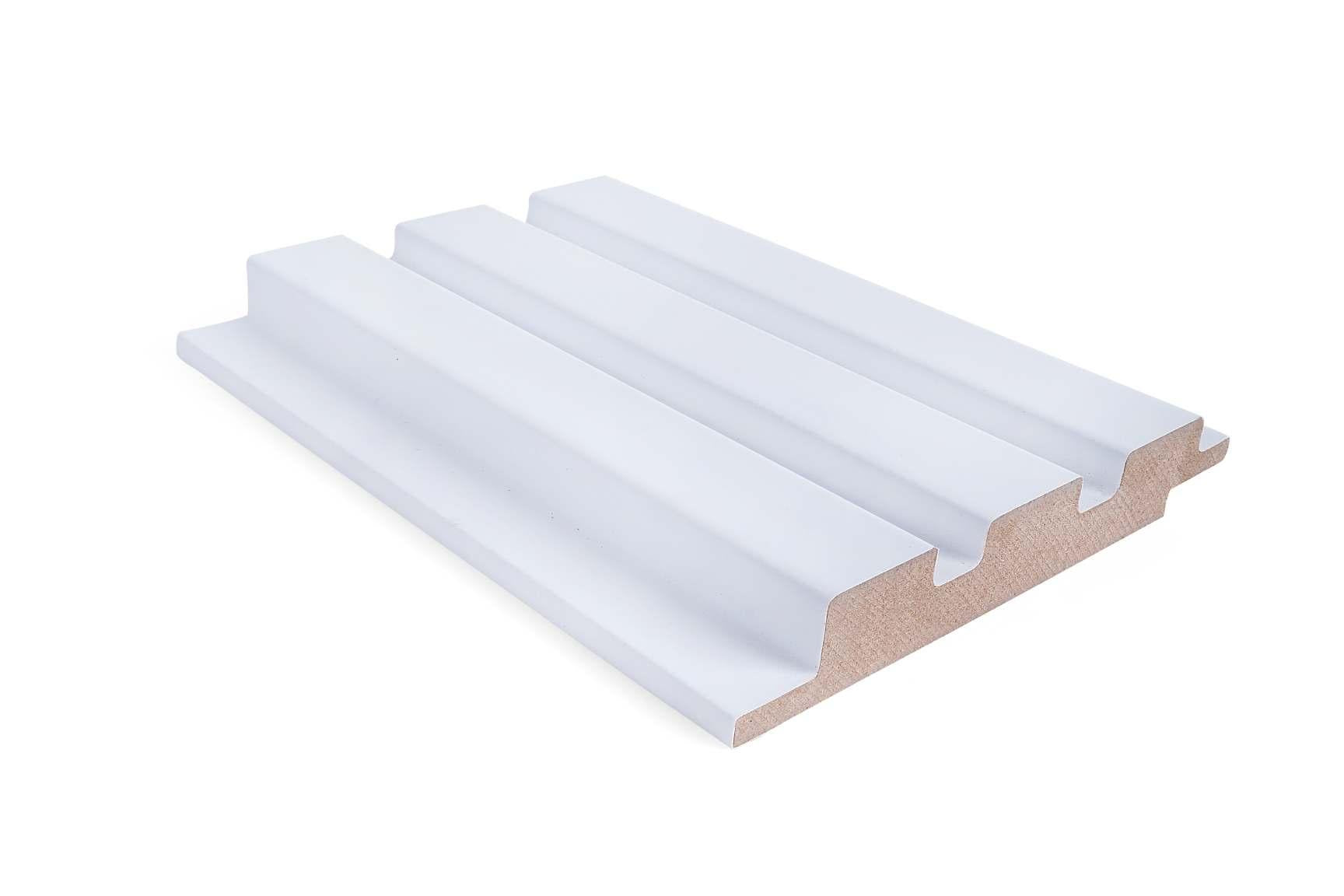 Plain Colour Finish White Mdf Louvers Colors 10x0.41 Ft - Pn 02298