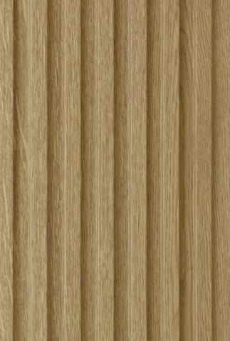 B Crema Oak 9 Ft X 0.5 Fluted Cpc Board Plain Colors Louvers Brown 9x0.5 - Pn 02308