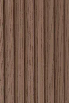 Brown Oak 9 Ft X 0.5 Fluted Cpc Board Plain Colors Louvers 9x0.5 - Pn 02314