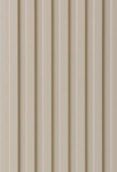 B Ivory Fluted Cpc Board Plain Colors Louvers 9x0.5 Ft - Pn 02320