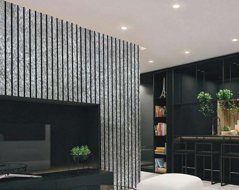 New York Silver Shine Louvers 4x2 ft marble & stone Grey PN 02934