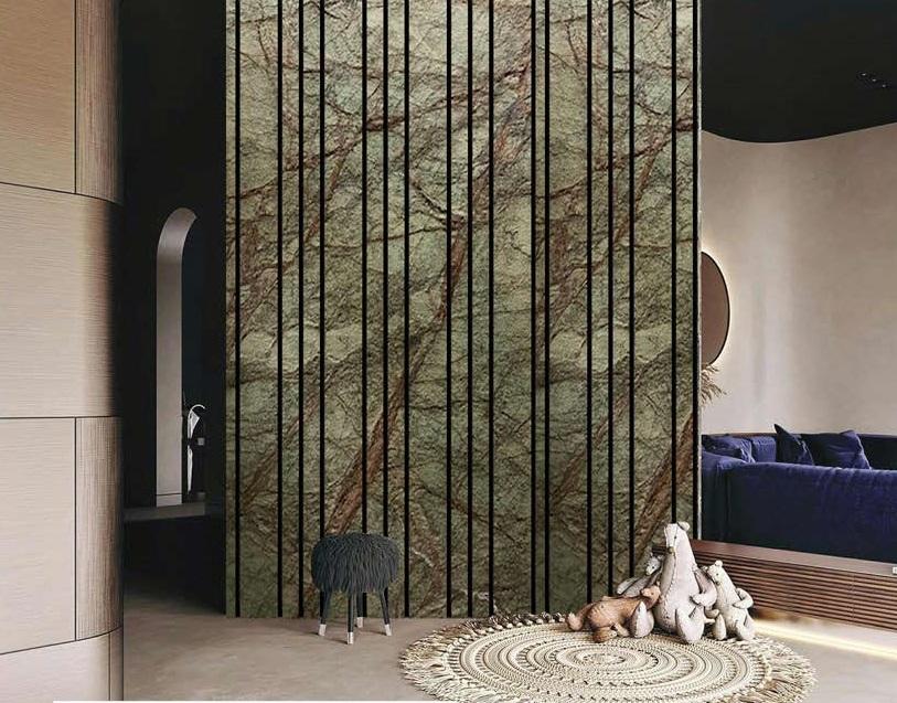 PN Autumn Green Louvers 8x2 ft marble & stone Green PN 02939