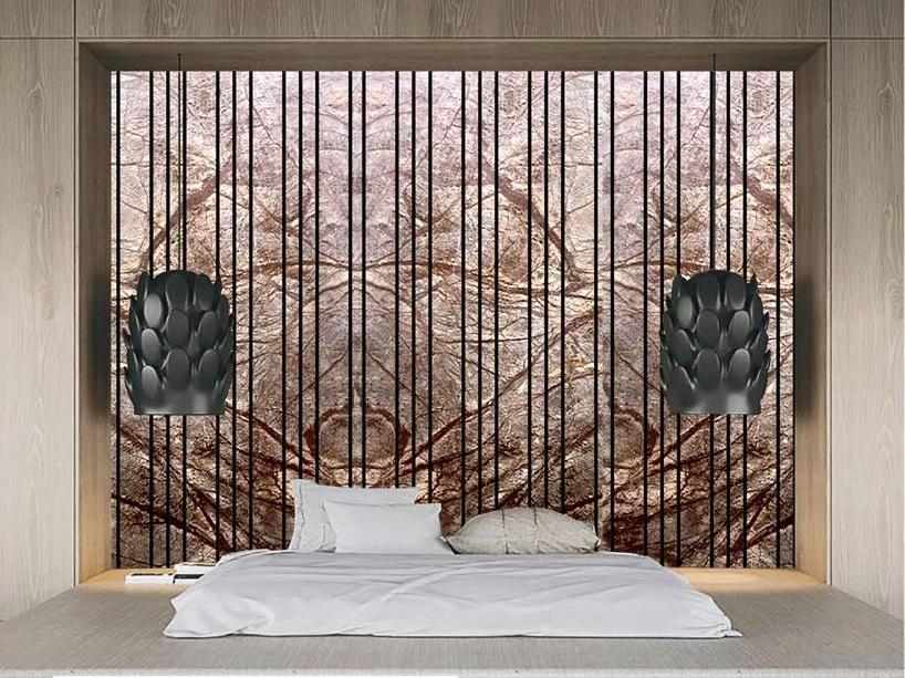 Autumn Brown Louvers Marble & Stone 8x2 Ft - Pn 02941