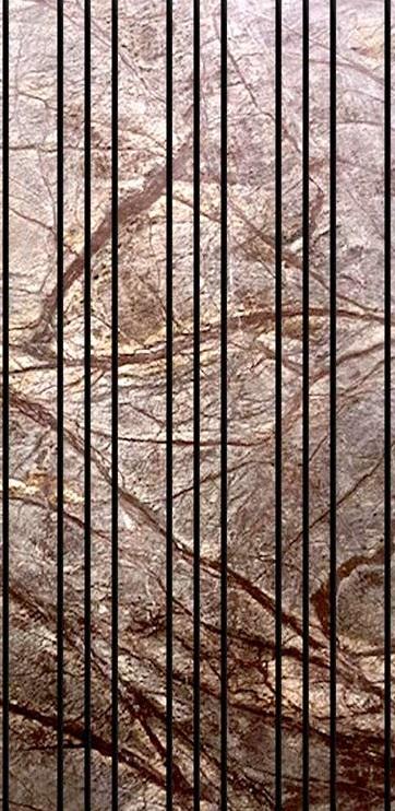 Autumn Brown Louvers Marble & Stone 8x2 Ft - Pn 02941