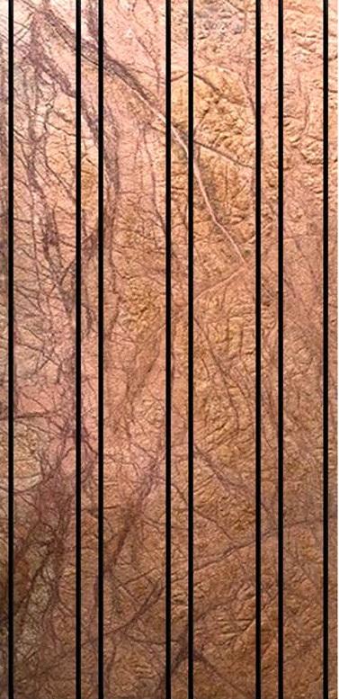 Autumn Choco Louvers/Panels 8x2 ft marble & stone Brown PN 02942