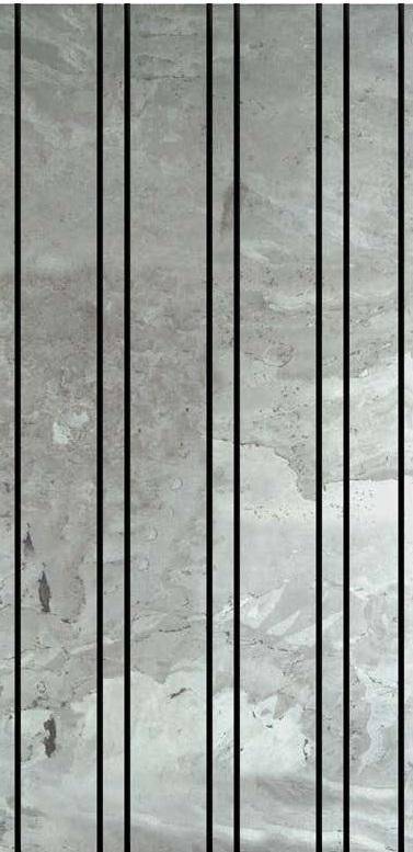 Moscow Sesame Black Louvers 8x2 ft marble & stone Grey PN 02944