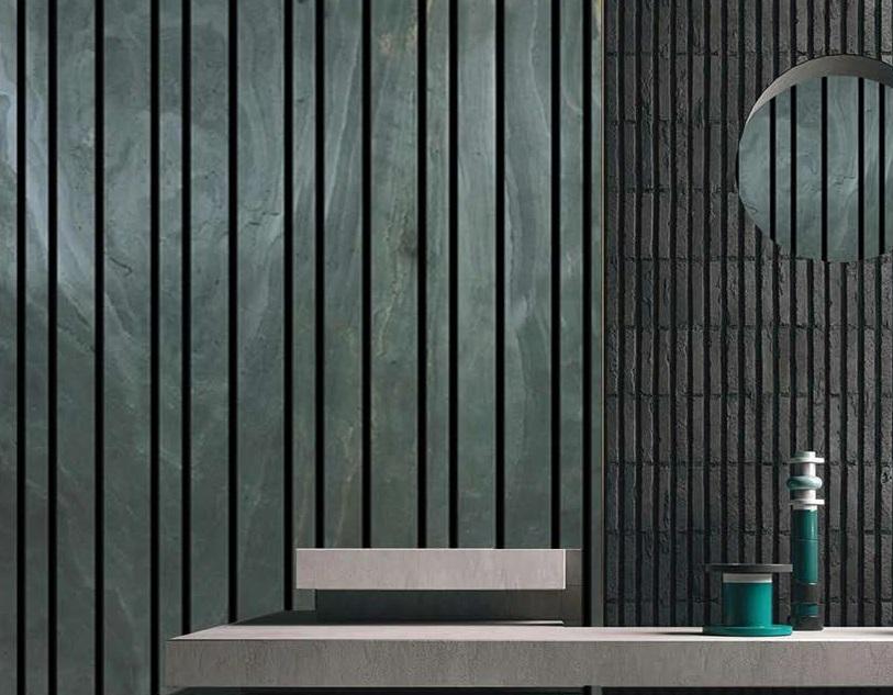 Helsinki A Louvers/Panels 8x2 ft marble & stone Grey PN 02947
