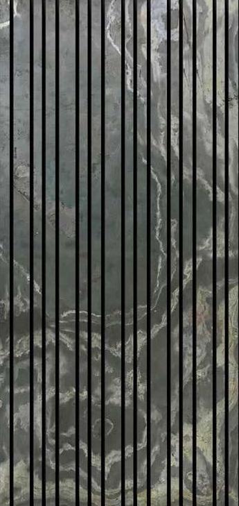 Vienna Hessonite B Louvers 8x2 ft marble & stone Grey PN 02950