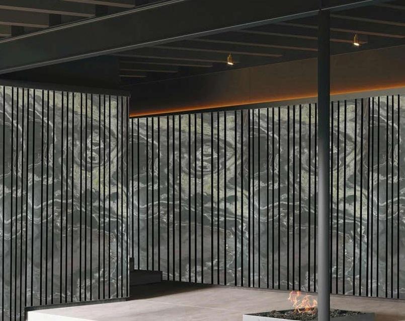 Vienna Hessonite A Louvers/Panels 4x2 ft marble & stone Grey PN 02950