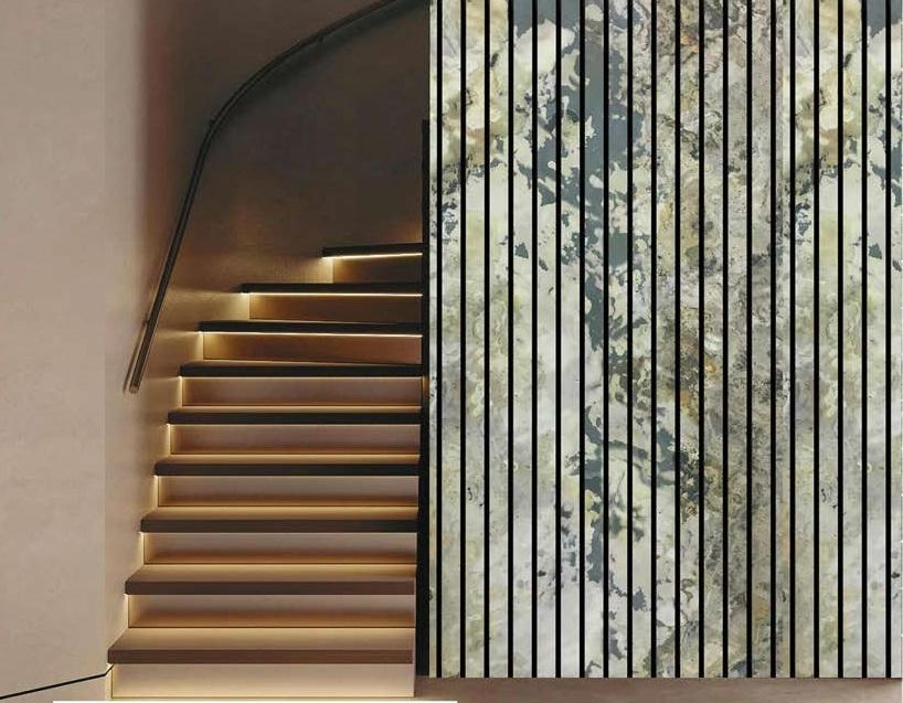 Seoul Macedonian A Louvers 8x2 ft marble & stone Grey PN 02951