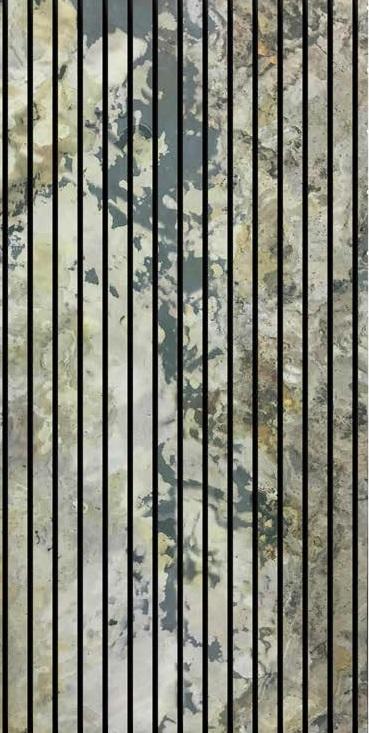 Seoul Macedonian A Louvers 8x2 ft marble & stone Grey PN 02951