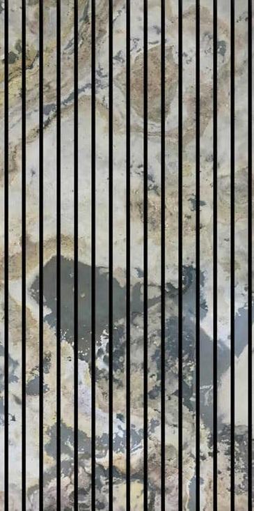 Seoul Macedonian B Louvers 8x2 ft marble & stone Grey PN 02951