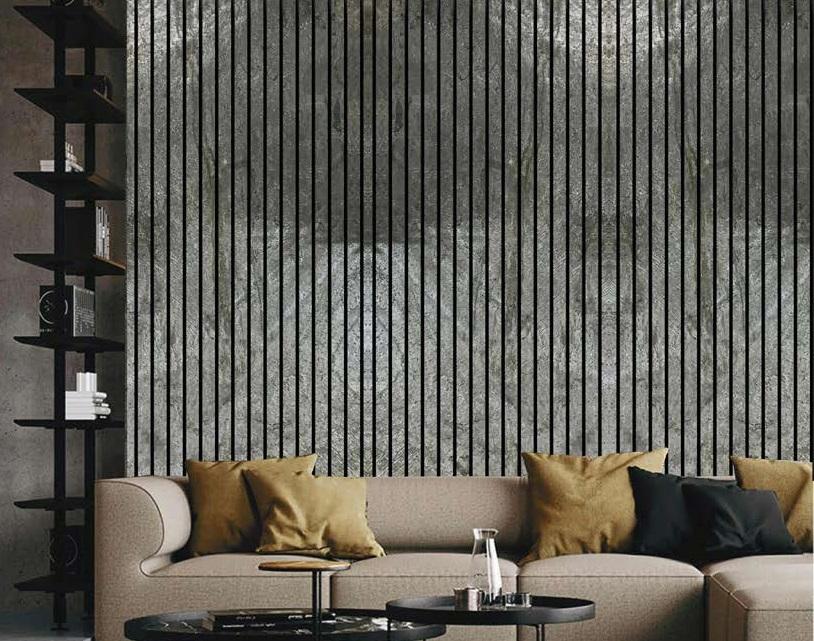 Tokyo Emerald Louvers/Panels 4x2 ft marble & stone Grey PN 02952