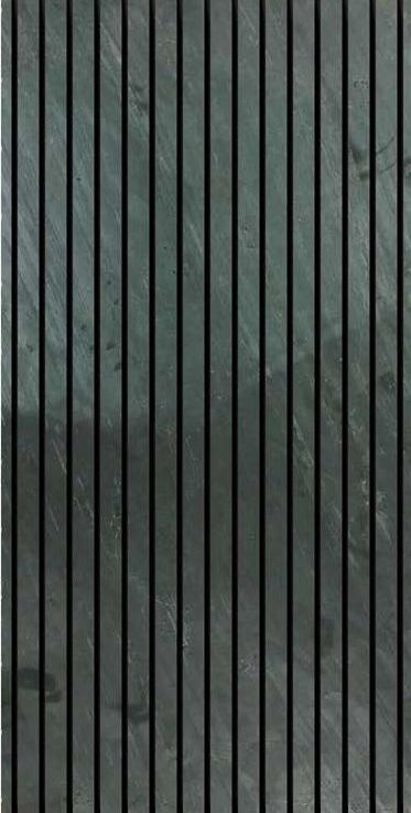 Hong Kong Metal Nero A Louvers 8x2 ft marble & stone Grey PN 02954