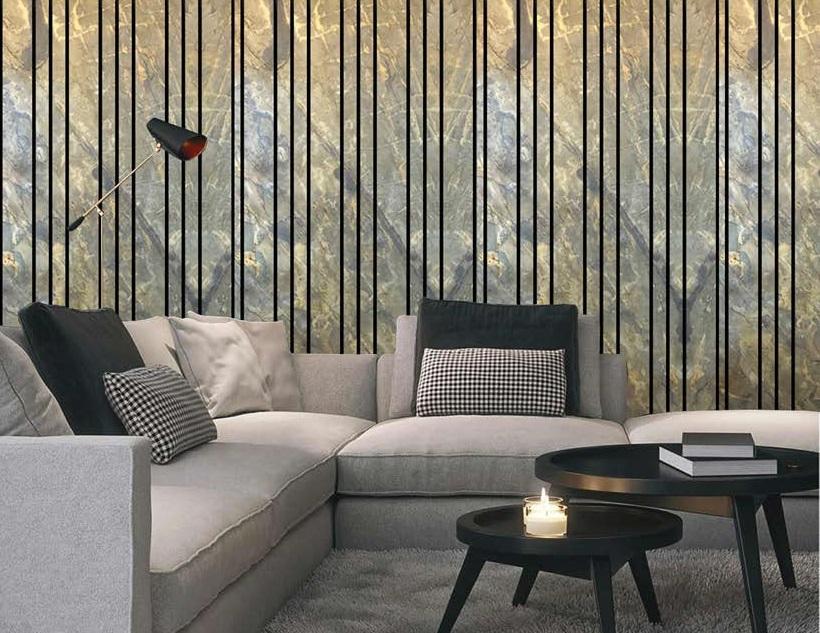 Hong Kong Metal Nero B Louvers 8x2 ft marble & stone PN 02954