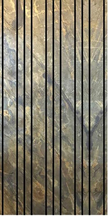 Hong Kong Metal Nero B Louvers 8x2 ft marble & stone PN 02954