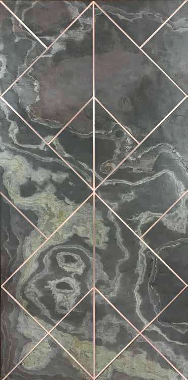 Vienna Hessonite A Inlay Panels 8x2 ft designer louvers Grey PN 02958