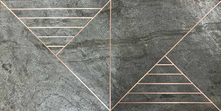Tokyo Emerald Inlay Panels 8x2 ft designer louvers Grey PN 02961