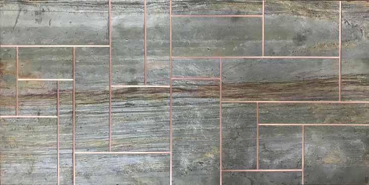 B Rome Inlay Panels 8x2 ft designer louvers Grey PN 02962