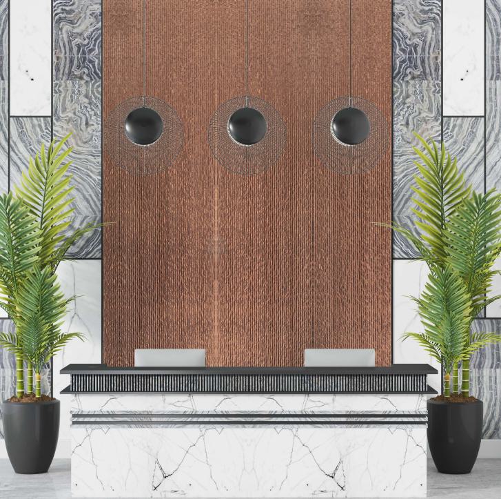 Pvc Louvers Panel Designer Brown 8x2 Ft - Pn 02966