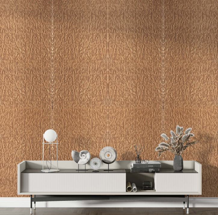 Pvc Louvers Panel Designer Brown 8x2 Ft - Pn 02967